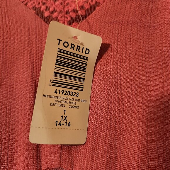 Torrid Light Pink Lace Inset Dress - Picture 6 of 7